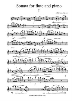 Sonata for Flute and Piano (Solo part)