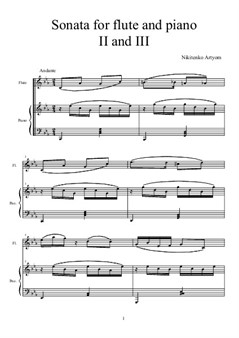 Соната для флейты и фортепиано (2 и 3 части)